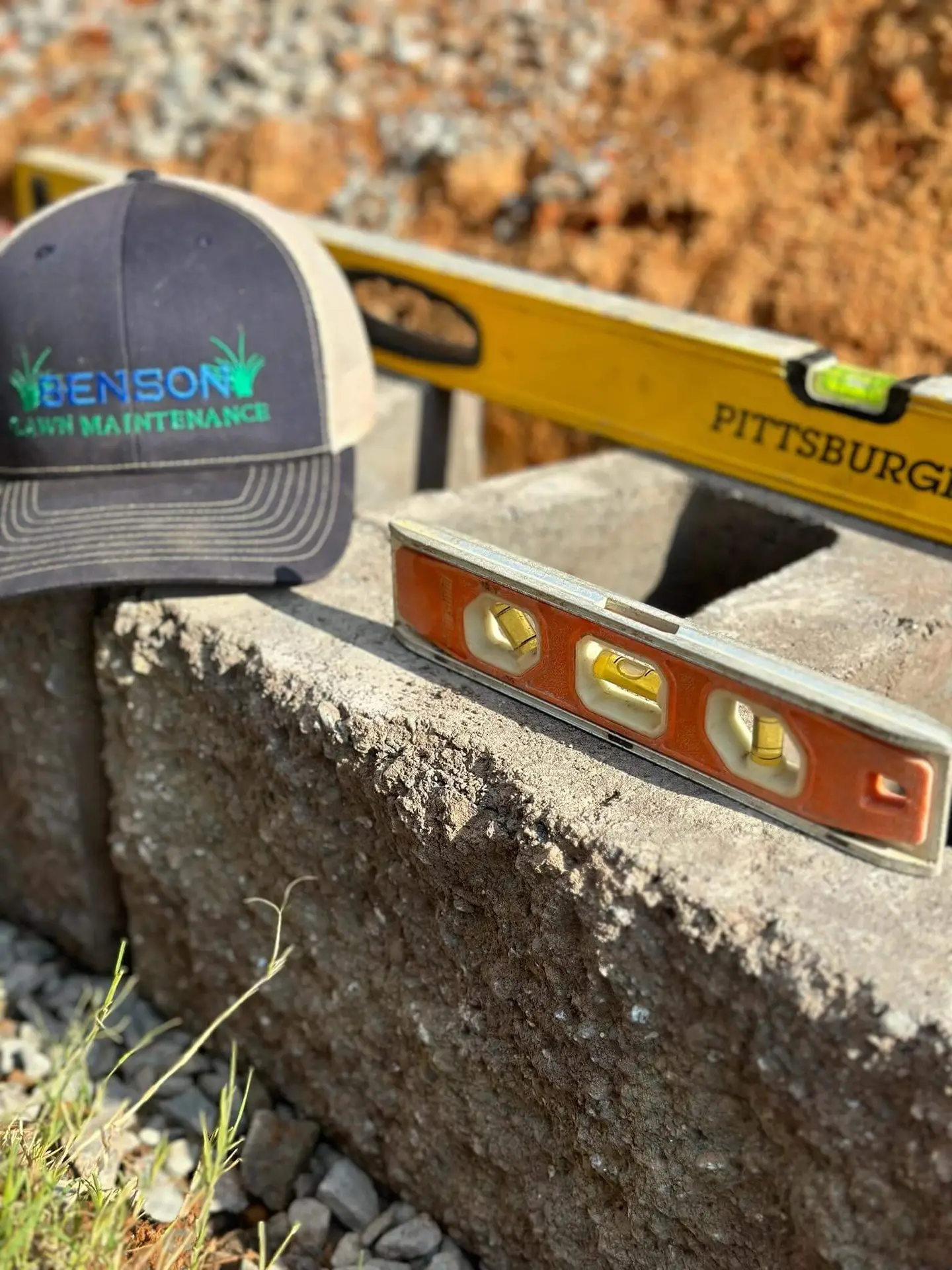 Retaining wall installation